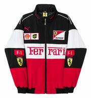 Ferrari F1 Vintage Yarış Ceketi - Beyaz