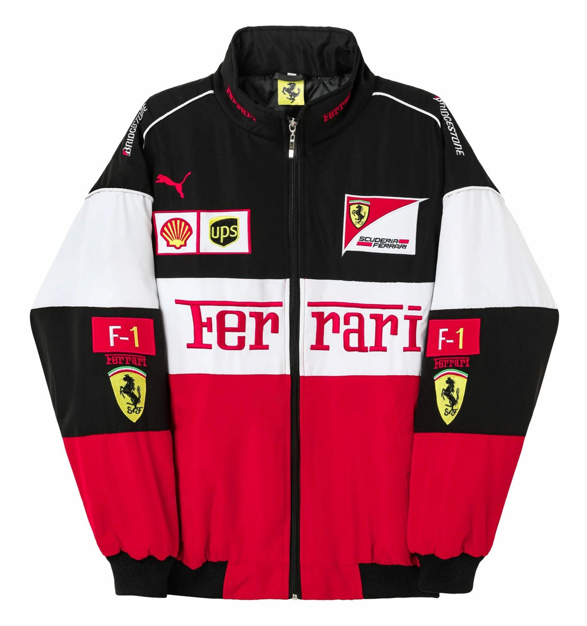 Ferrari F1 Vintage Yarış Ceketi - Beyaz