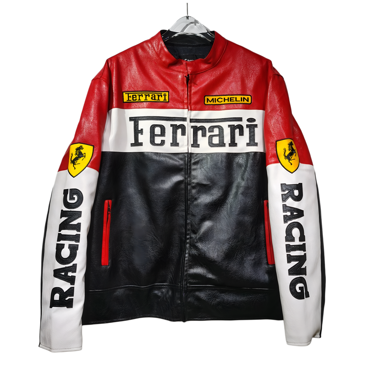 Ferrari Yarış Motorcu Deri Ceketi