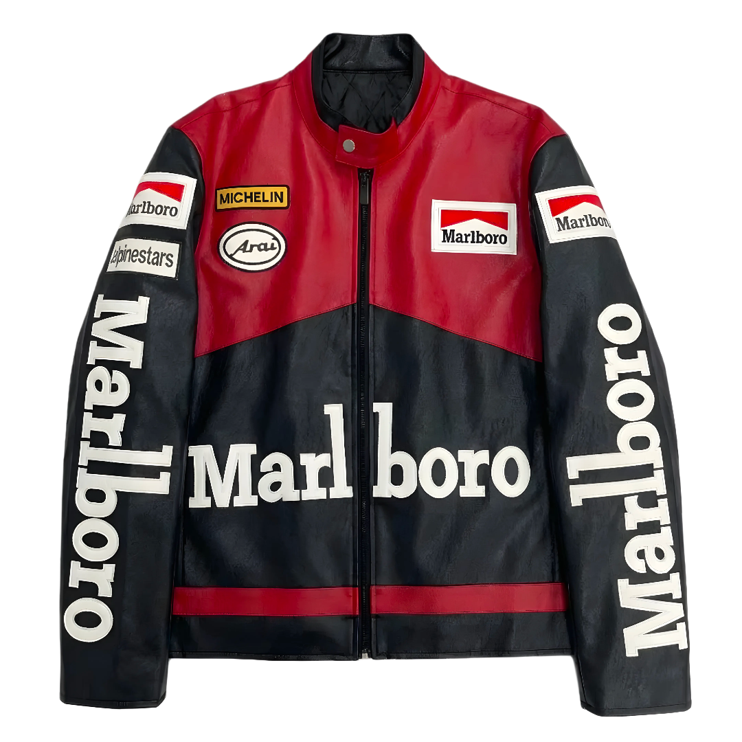 Marlboro Yarış Deri Ceketi - RED