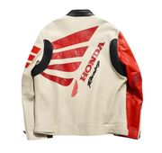 Honda Yarış Korporasyonu Deri Ceketi - Retro Motorsporları Stili
