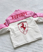 Kimi Ferrari F1 Deri Ceketi - Pembe Serisi
