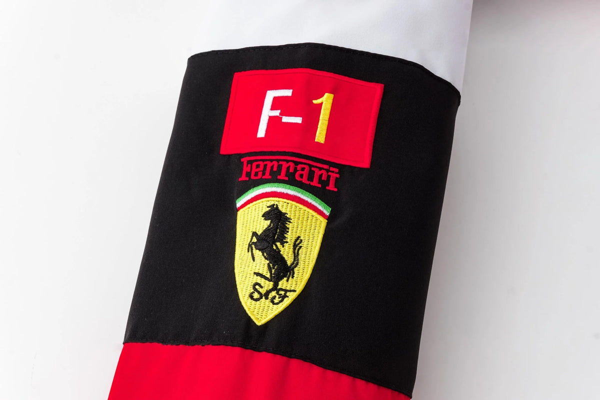 Ferrari F1 Vintage Yarış Ceketi - Beyaz
