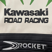 Kawasaki x Joe Rocket Yarış Deri Ceketi - Beyaz-Yeşil Serisi