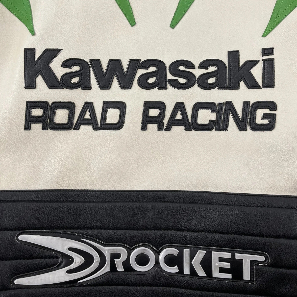 Kawasaki x Joe Rocket Yarış Deri Ceketi - Beyaz-Yeşil Serisi