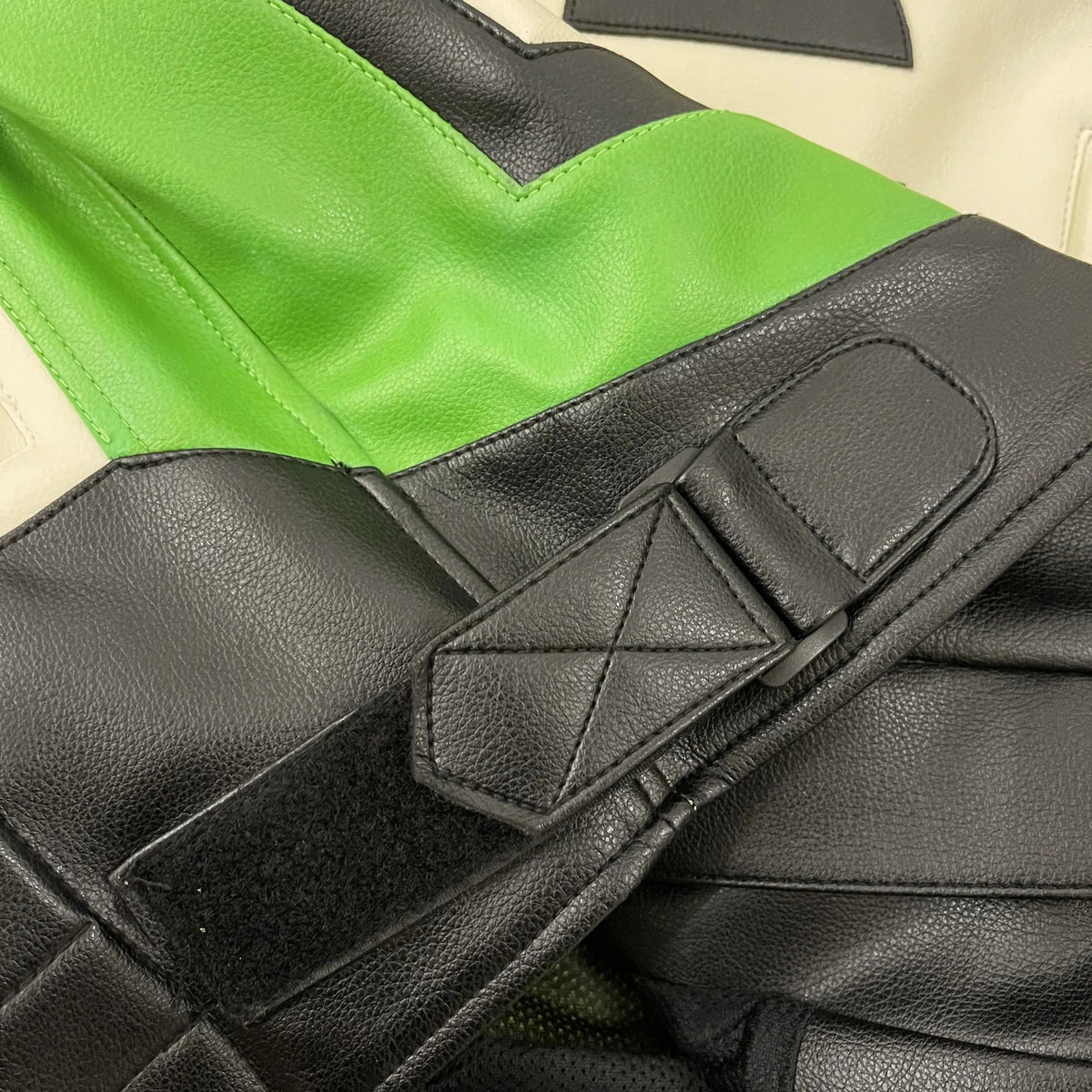 Kawasaki x Joe Rocket Yarış Deri Ceketi - Beyaz-Yeşil Serisi