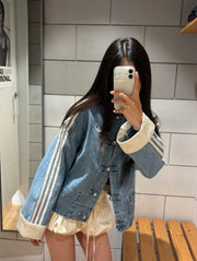 ORIGINALS - Çin Esintili Denim Ceketi - MAVI