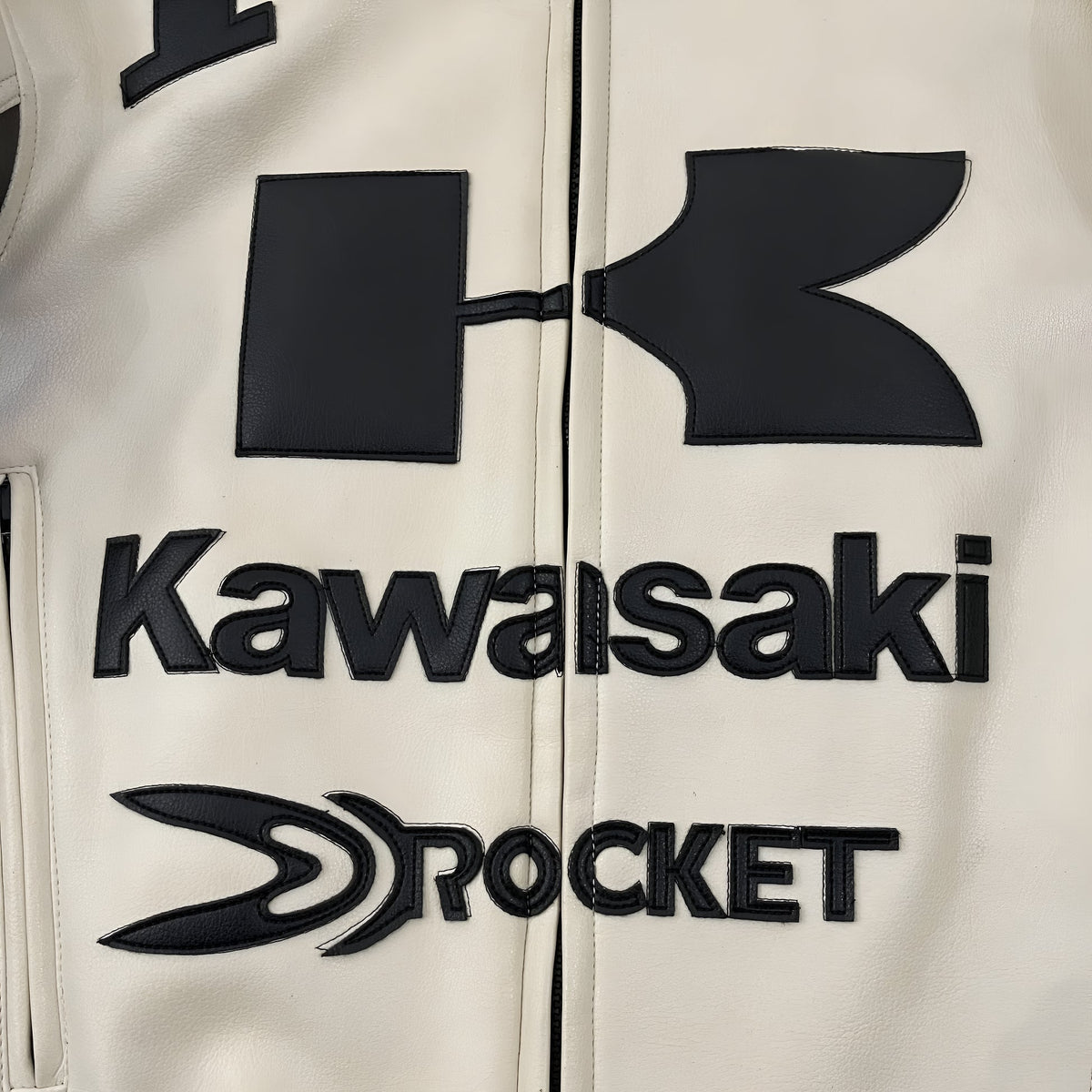 Kawasaki x Joe Rocket Yarış Deri Ceketi - Beyaz-Yeşil Serisi