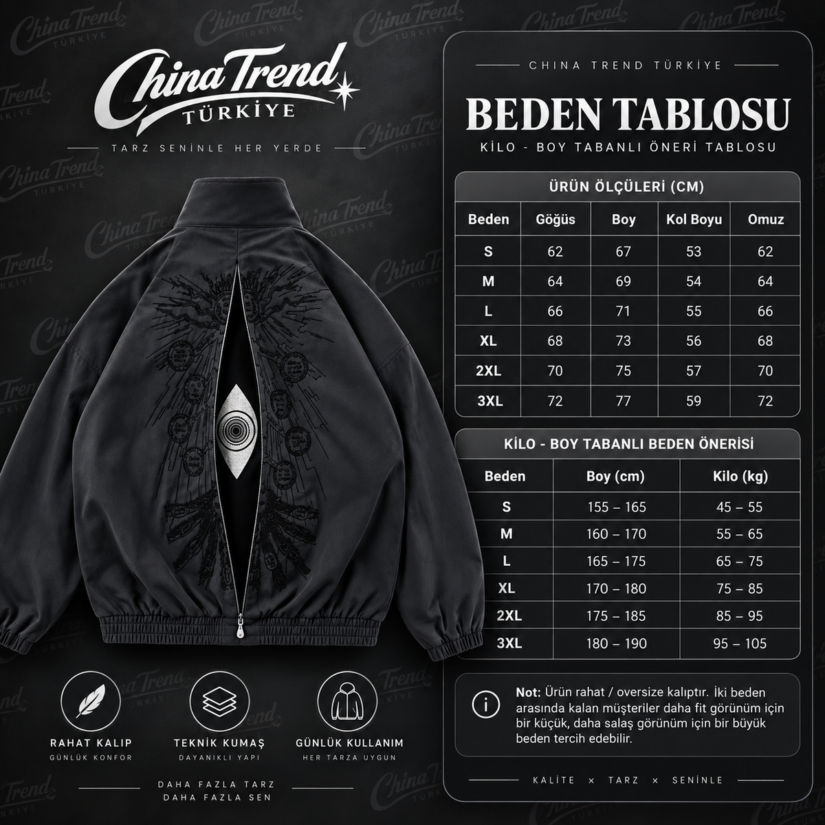 Black Utility Oversize Jacket