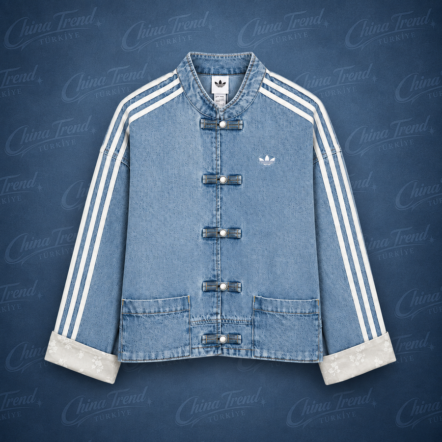 ORIGINALS - Çin Esintili Denim Ceketi - MAVI
