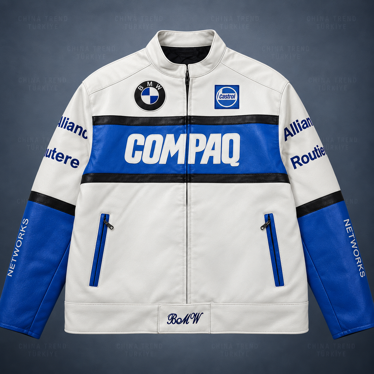 Vintage Deri Ceketi BMW Compaq