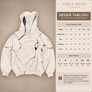 Gölge Hayalet Grafik Oversize Hoodie