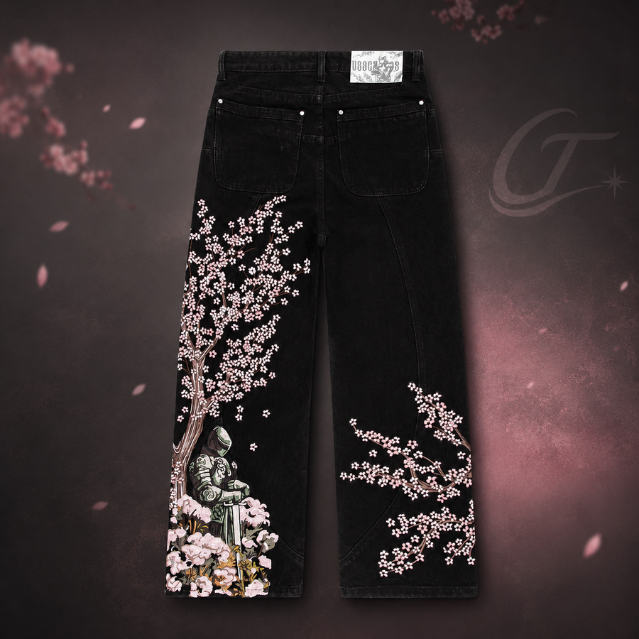 Blossom Black Denim