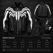 Black Spider Leather Streetwear Jacket