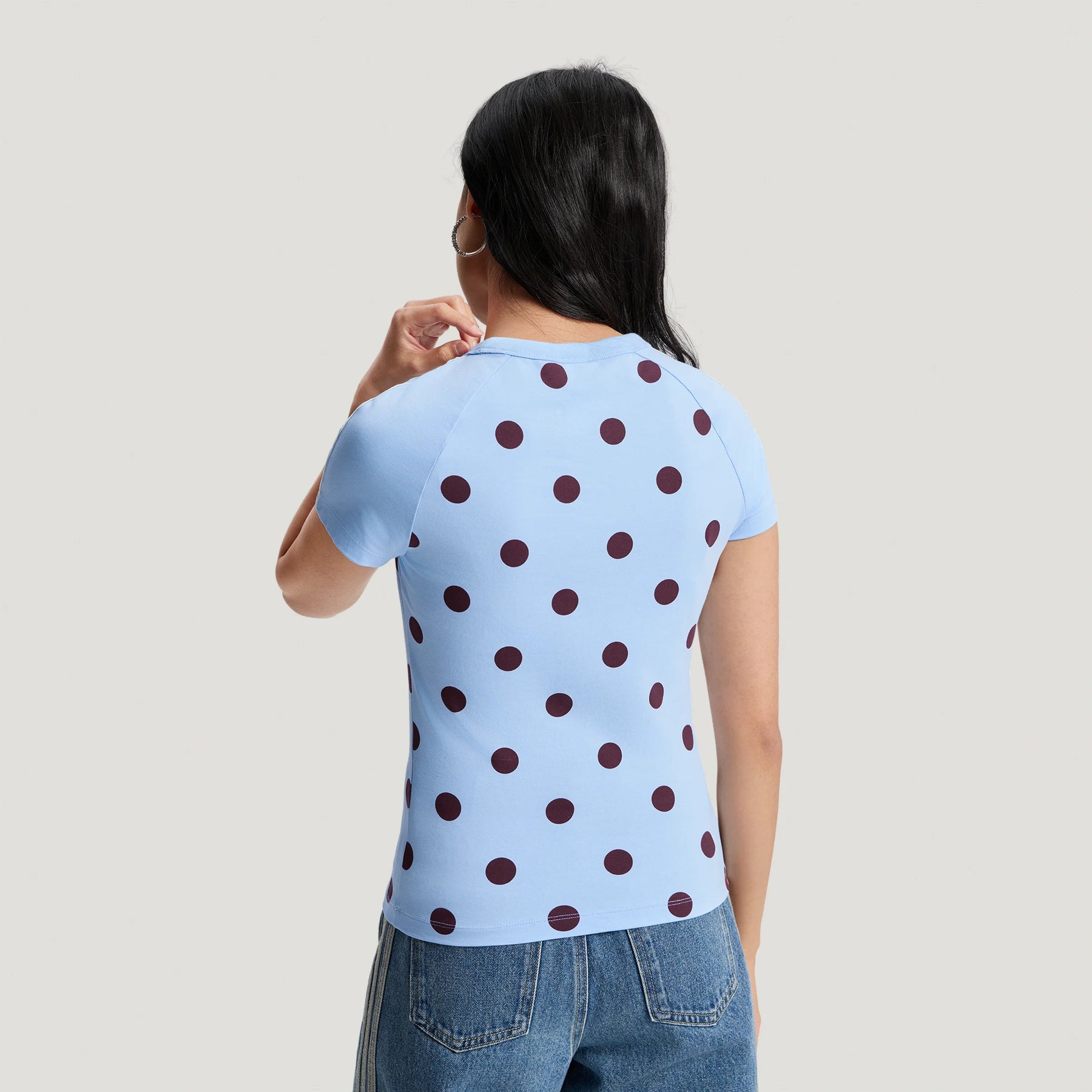 SLIM FIT CALI T-SHIRT - MAVI