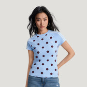SLIM FIT CALI T-SHIRT - MAVI