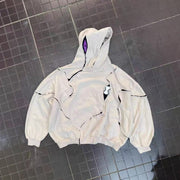 Gölge Hayalet Grafik Oversize Hoodie