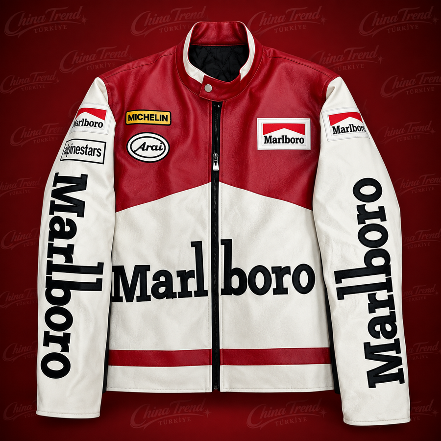 Marlboro Yarış Deri Ceketi - CLASSIC