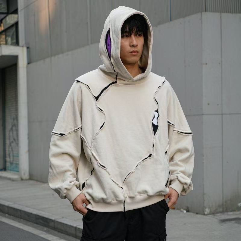 Gölge Hayalet Grafik Oversize Hoodie